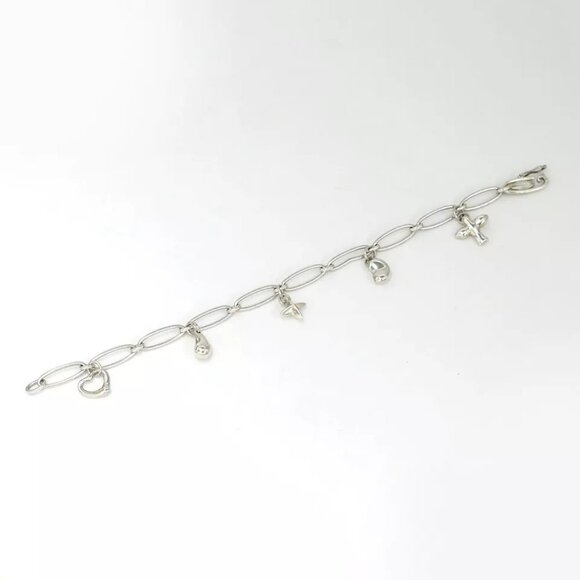 Tiffany & Co. Dove Teardrop Bean Heart Bracelet 6.7" Silver 925 Auth w/Bag - Picture 6 of 16